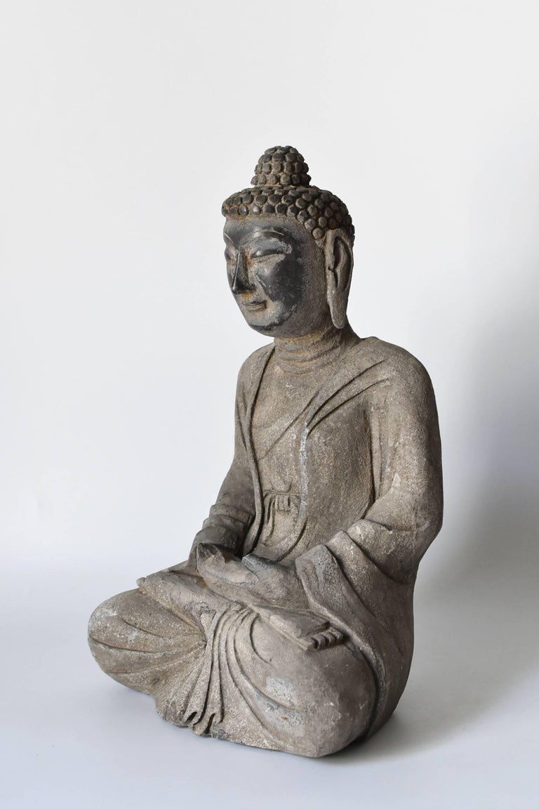 Stone Buddha Statue at 1stDibs