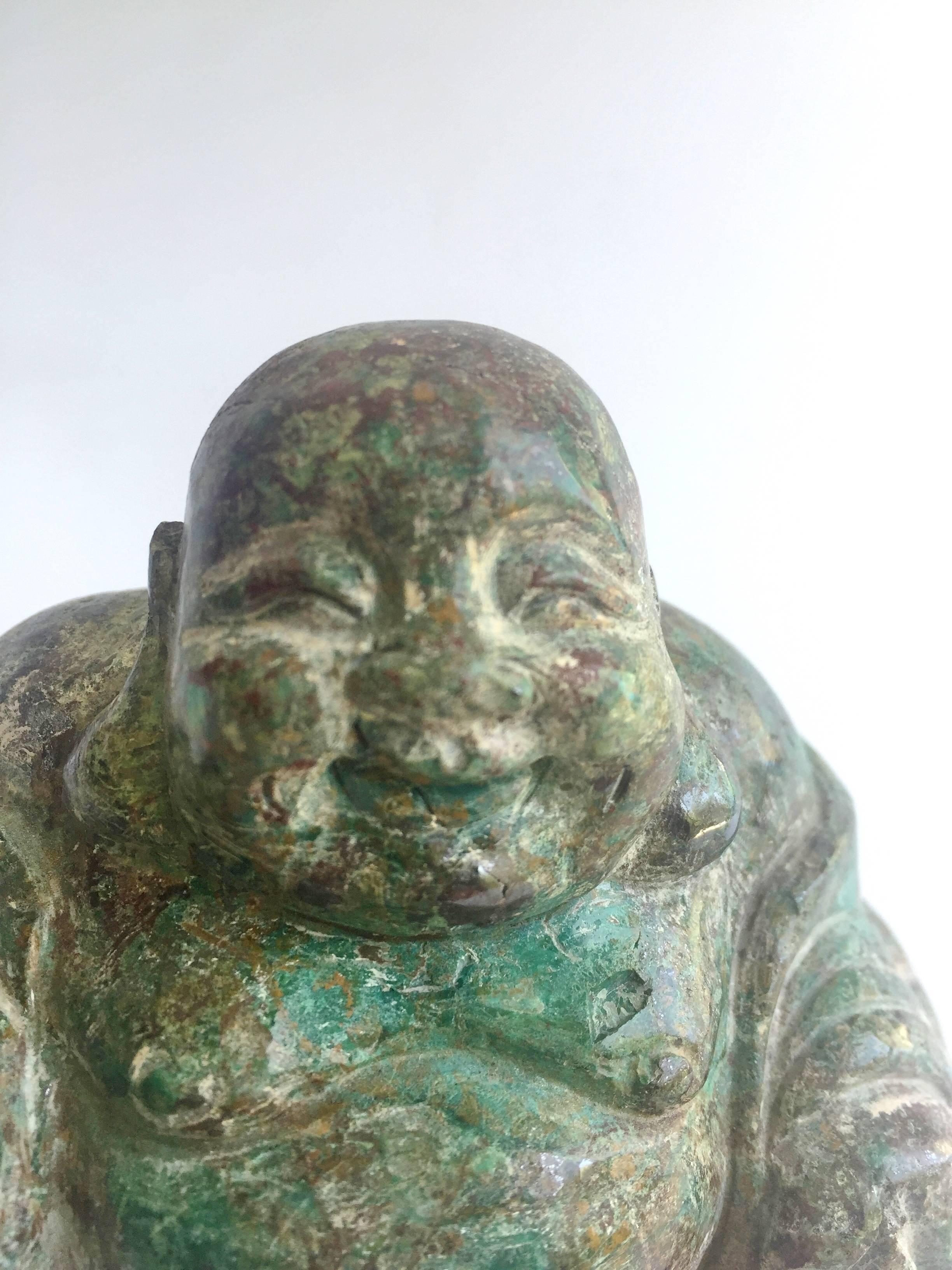 20th Century Happy Buddha, Stone Buddha Sculpture