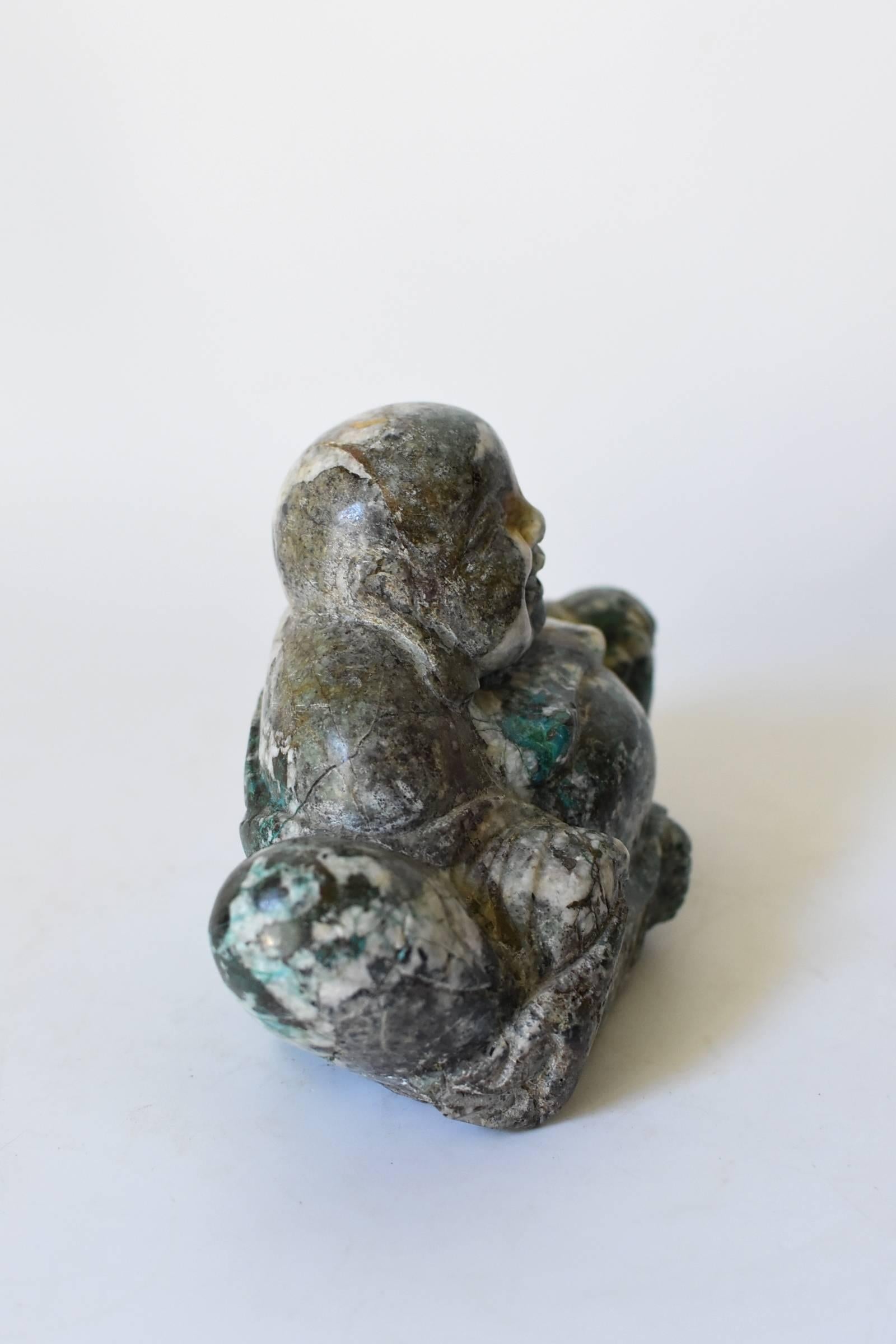 Stone Happy Buddha, Chrysocolla 6