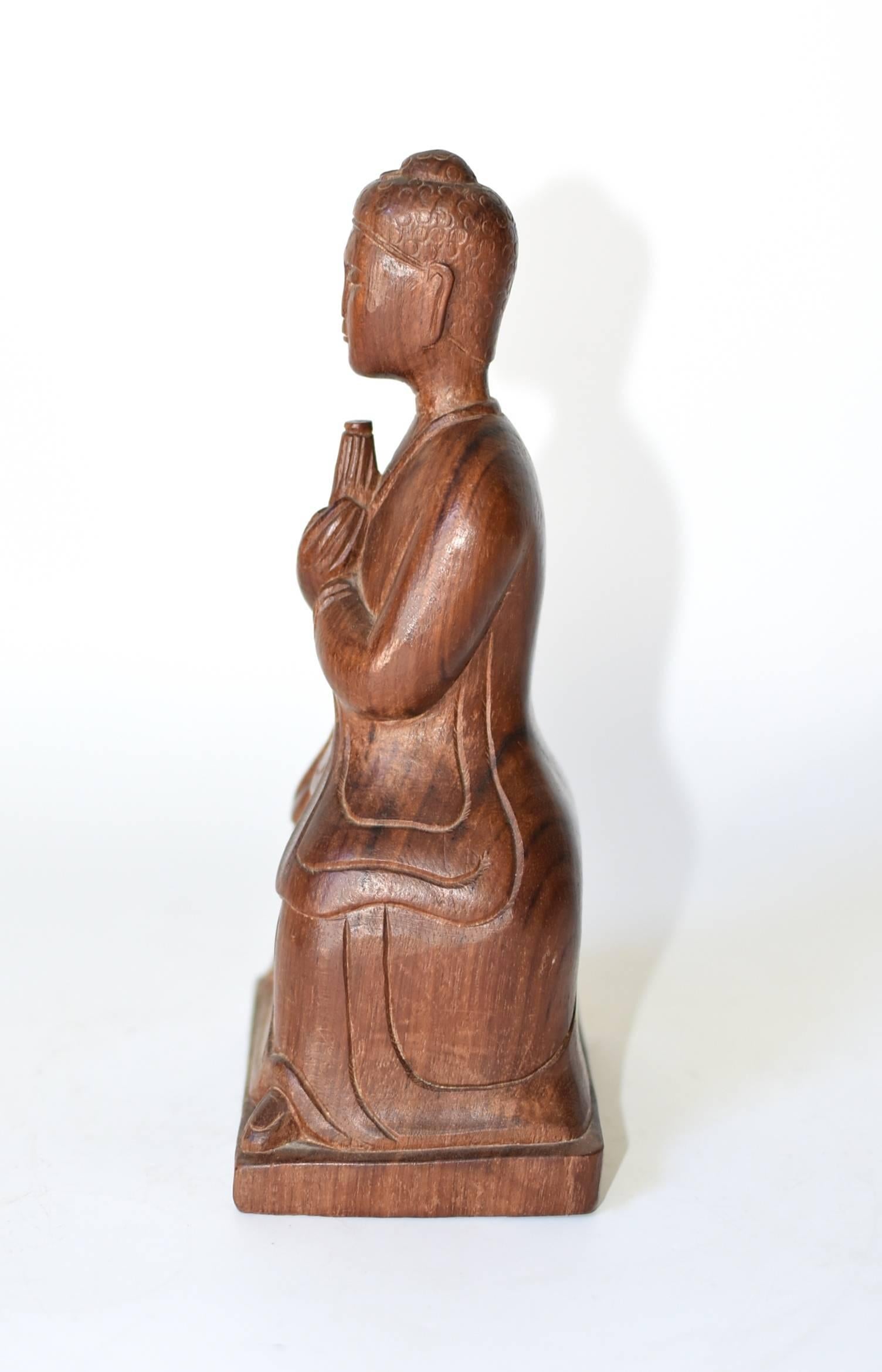 Burmese Rosewood Buddha In Excellent Condition In Somis, CA