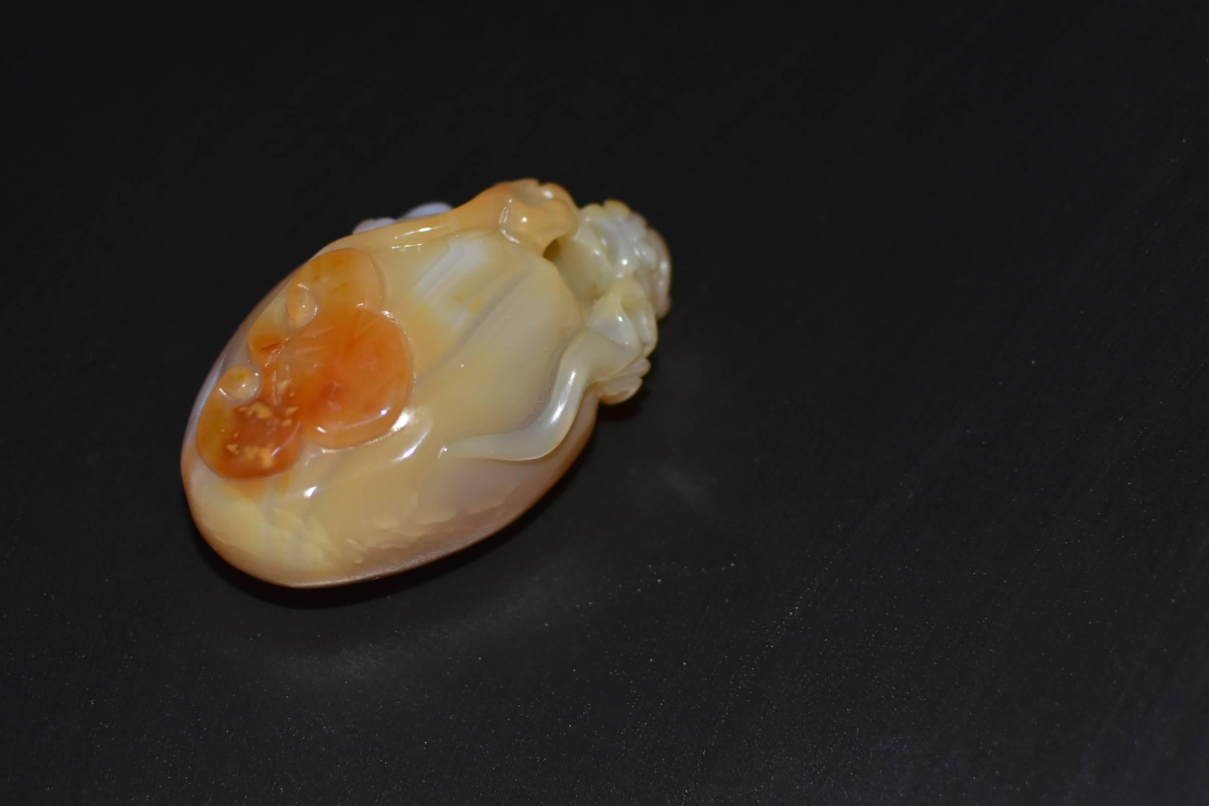 Agate Dragon Hand-Held Sculpture For Sale 2