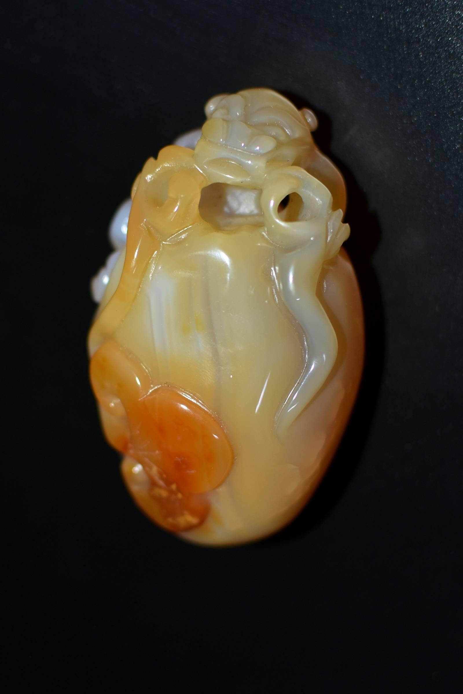 Agate Dragon Hand-Held Sculpture For Sale 3