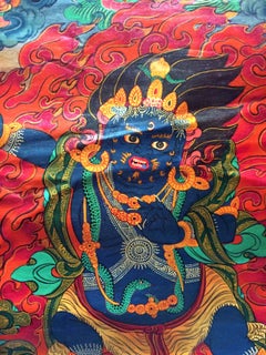 Drolo tibétain Thanka Dorje:: peint à la main