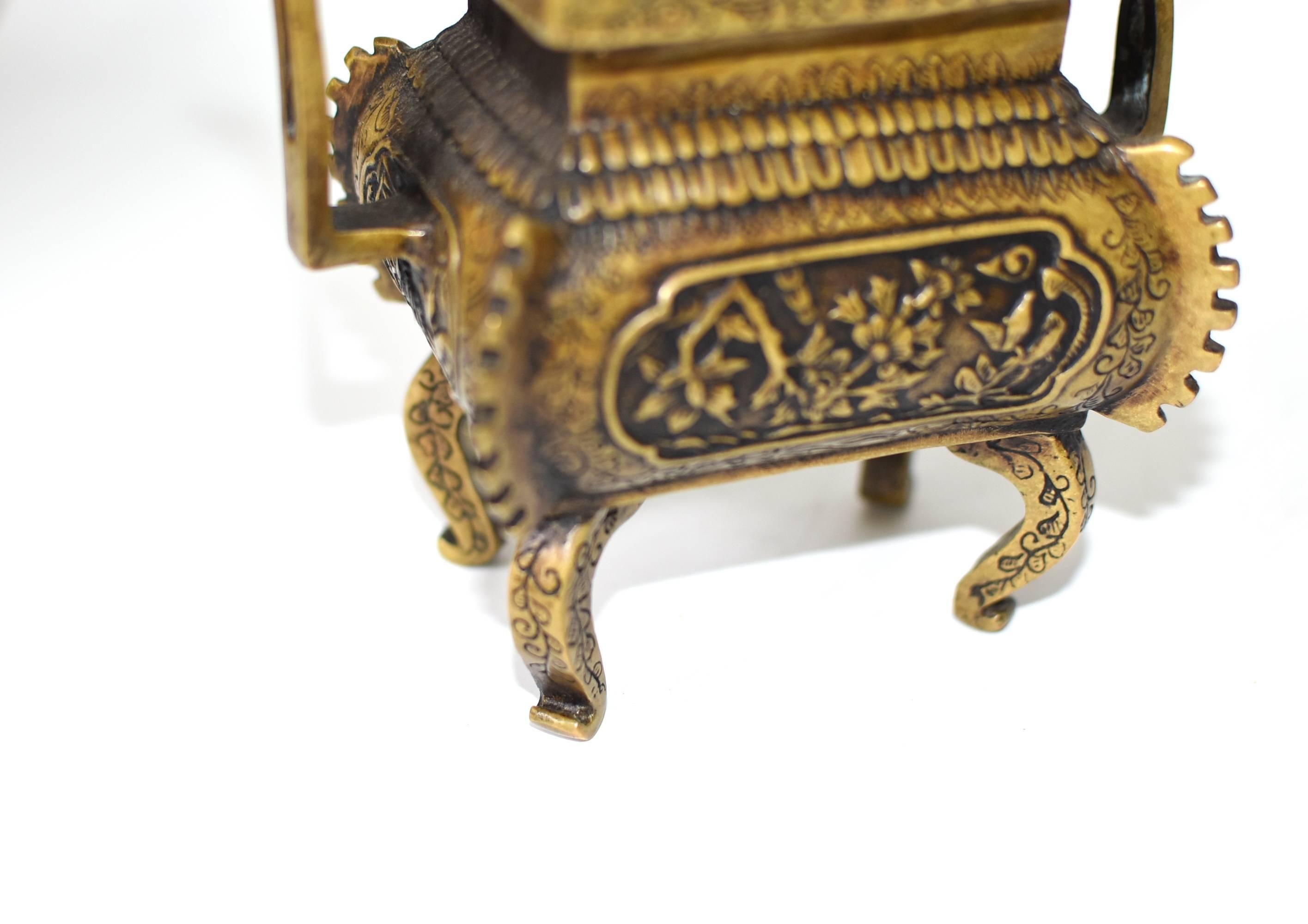 Brass Incense Burner with Foo Dog 2