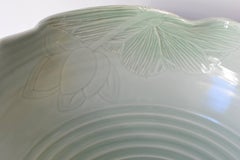 Pale Sage Green Ceramic Sink or Planter Hand-Painted