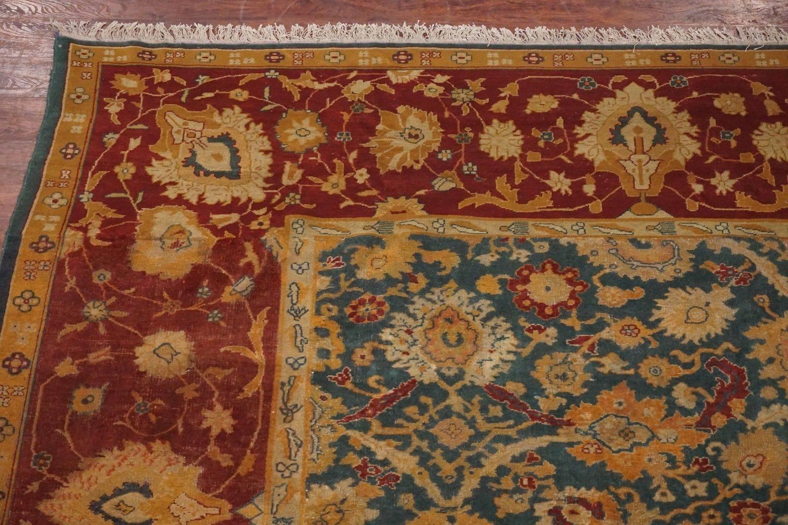 Antique Indian Agra Rug, circa 1890 In Good Condition For Sale In Northridge, CA