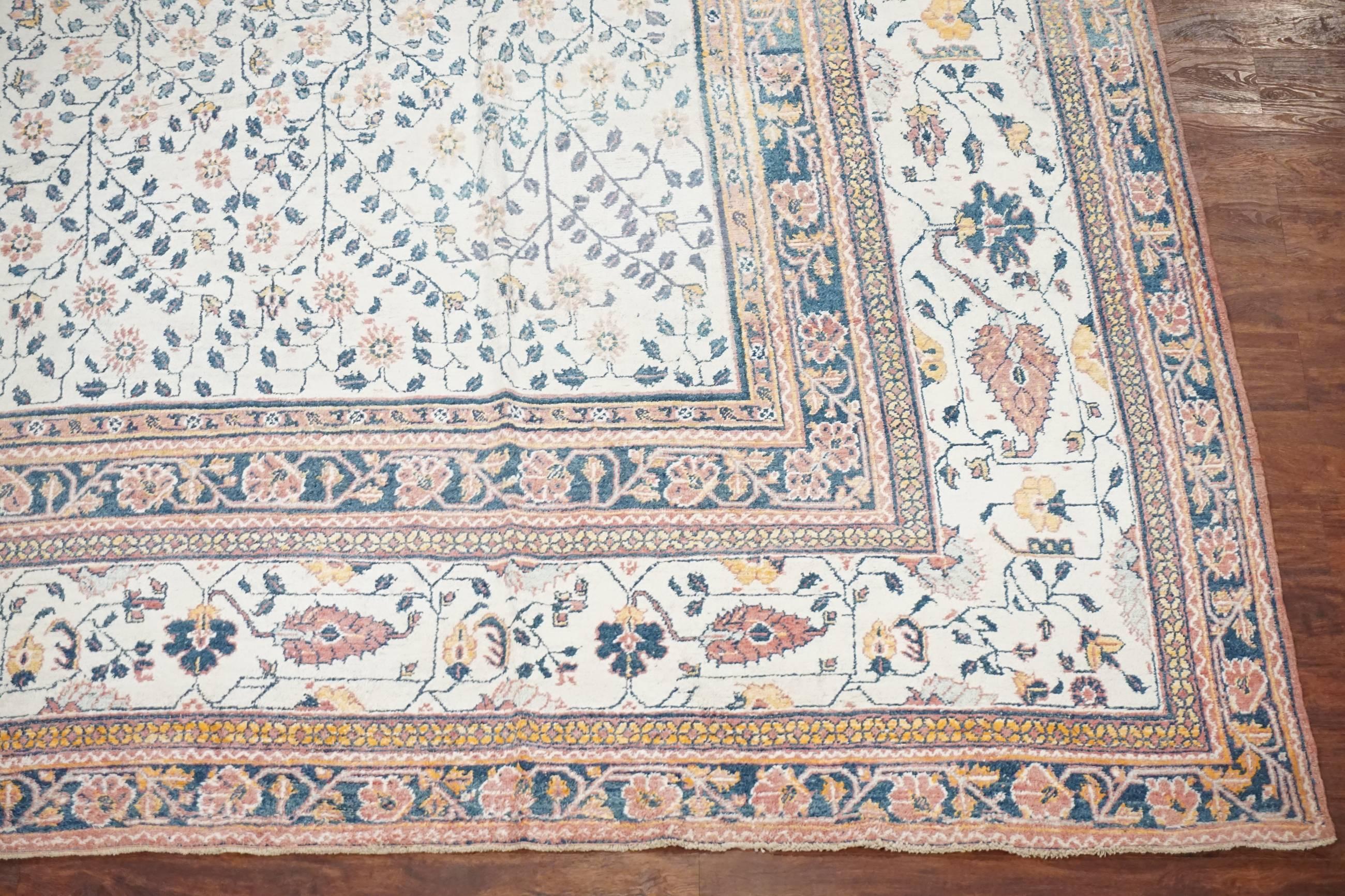 19th Century Antique Indian Cotton Agra Rug, circa 1890 For Sale