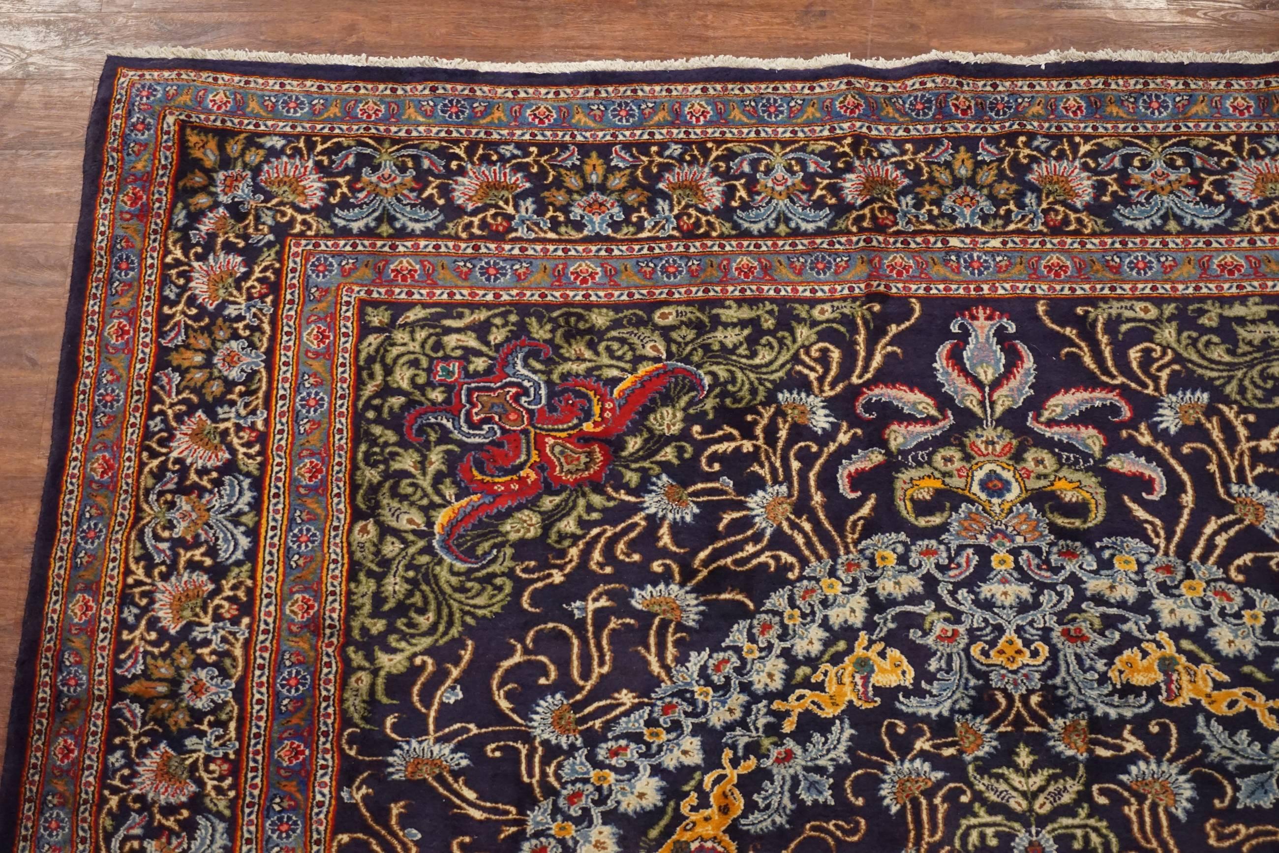 20th Century 1960s Persian Dorokhsh Rug with Flying Unicorn Motif For Sale