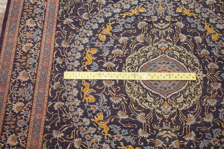 1960s Persian Dorokhsh Rug with Flying Unicorn Motif For Sale at 1stDibs
