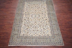 1960s Signed Persian Kashan Rug with Abrash