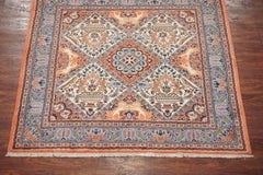 1970s Fine Square Persian Malayer Rug with Lion, Bird, Deer Motifs
