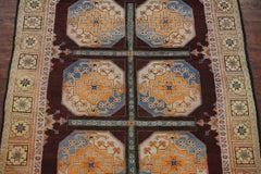 Antique Cotton Agra Rug with Elephant Feet Design, circa 1900