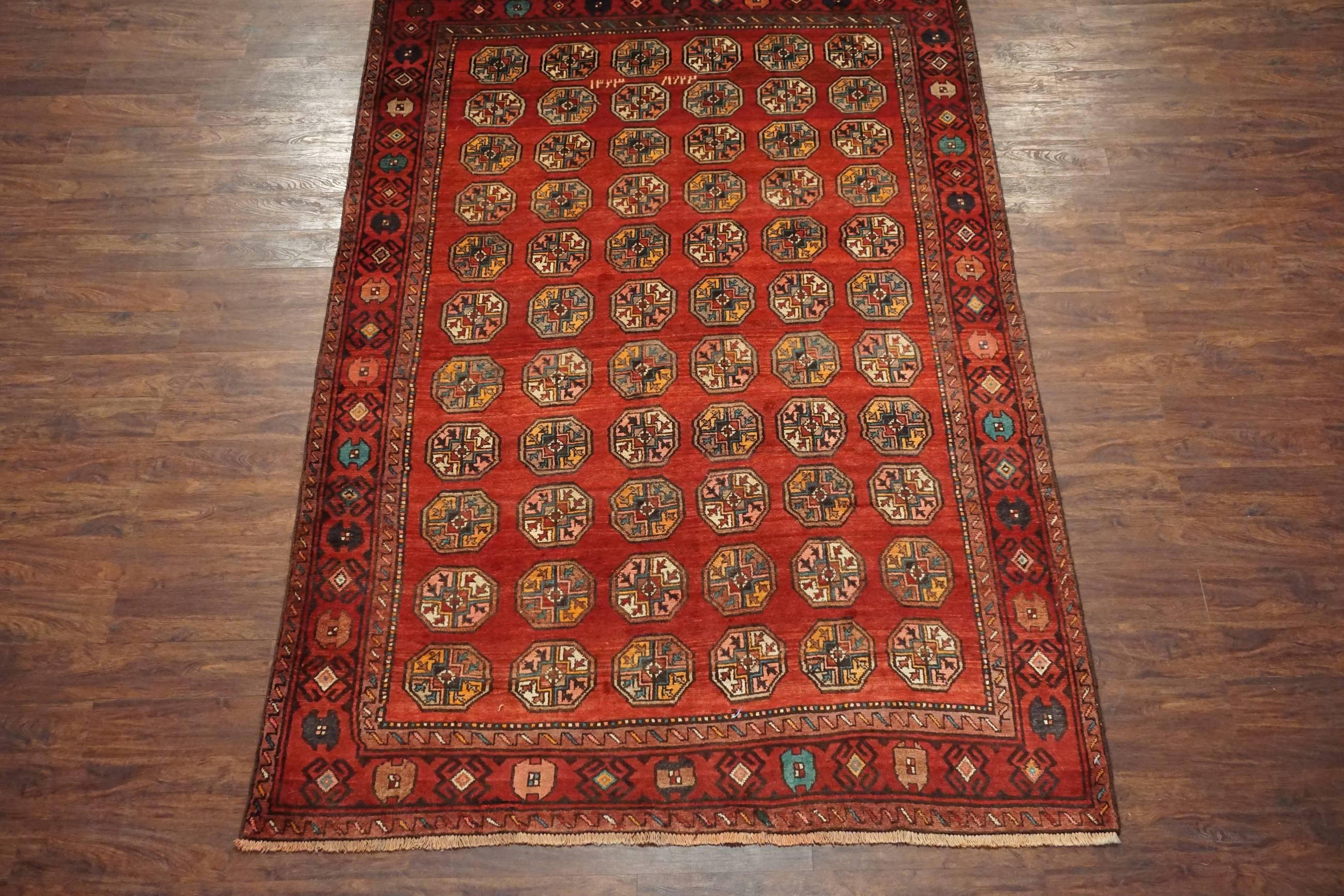 Antique Persian Tribal Bukhara rug

Dated 1909

6' 6