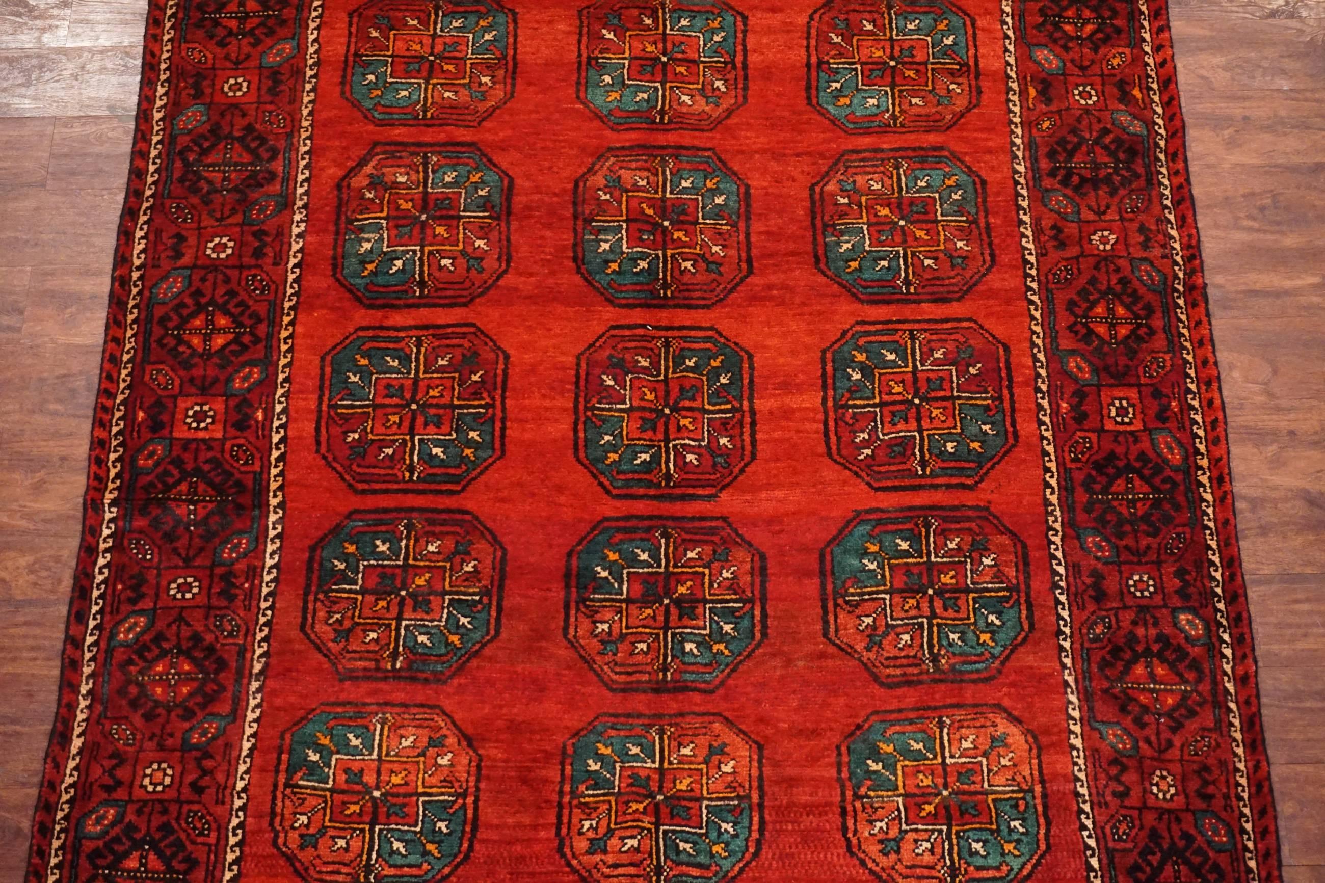 Persian Antique Turkoman Tribal Rug with Abrash, circa 1930 In Excellent Condition For Sale In Northridge, CA