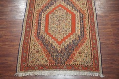 Antique Persian Senneh Kilim Rug, circa 1940