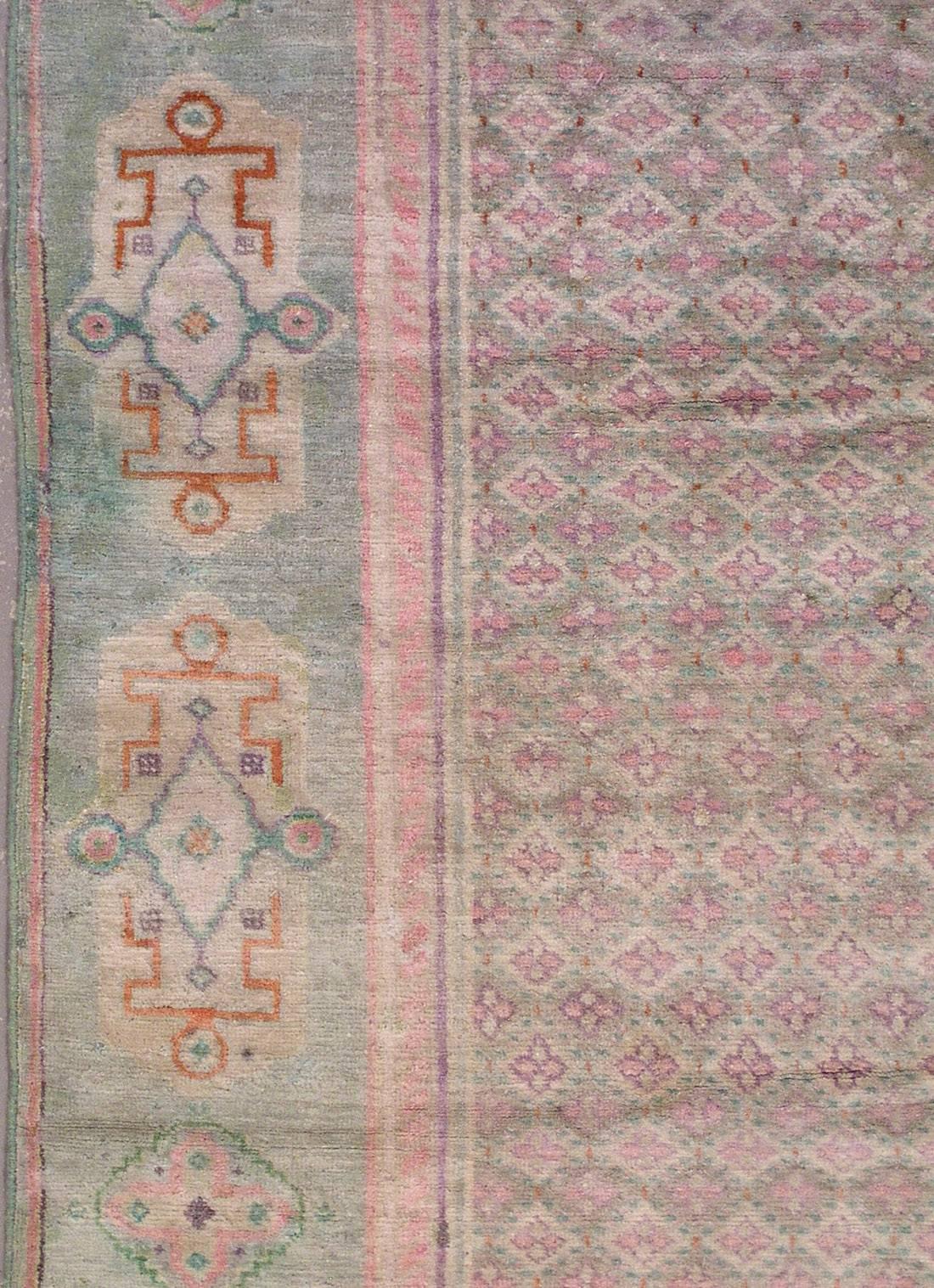 Hand-Knotted Antique Indian Agra, circa 1930 Cotton Rug For Sale