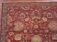 Indian Burgundy Agra Rug, circa 1890