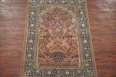 1960s Persian Pure Silk Kashmir Rug