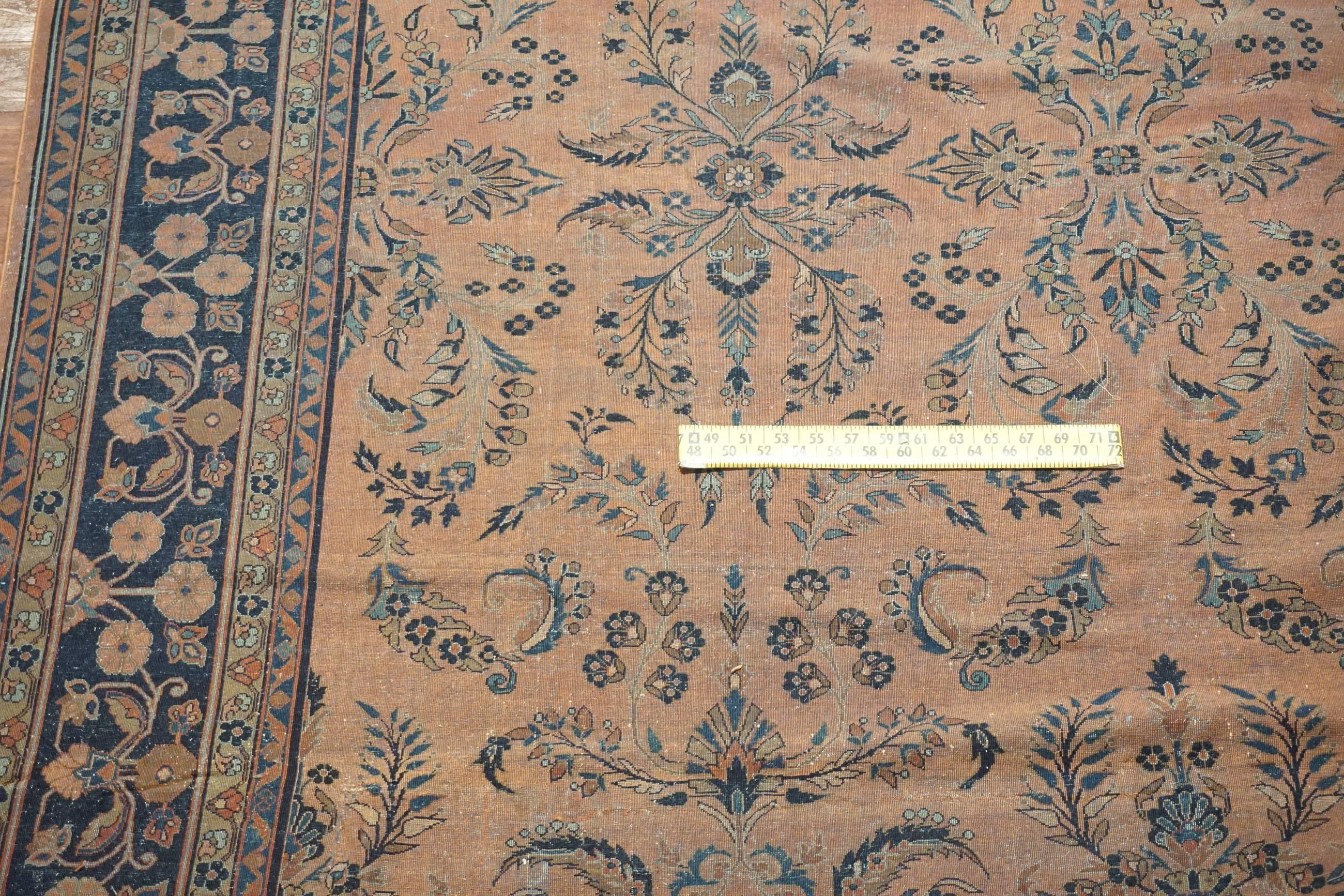 Wool Antique Persian Sarouk Rug, circa 1900 For Sale