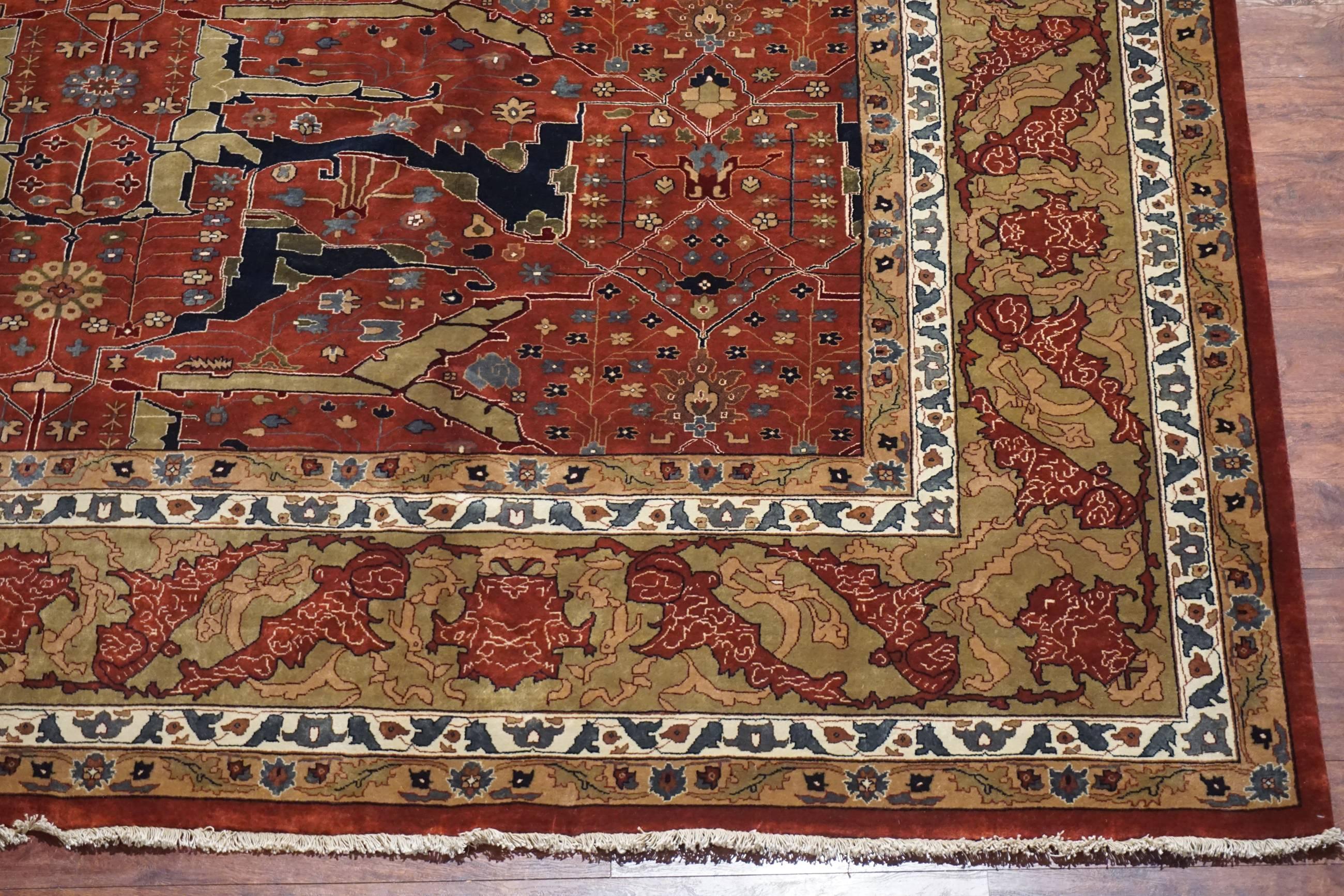 Contemporary Fine Persian Bidjar Area Rug For Sale