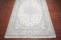 Wool and Silk Persian Naein Area Rug