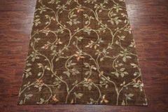 Wool and Silk Tibetan, European Inspired Area Rug