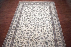 Persian Wool and Silk Naein Area Rug