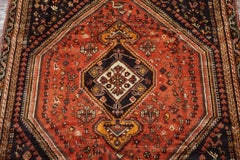 Nomadic Persian Shiraz Rug with Animal Motif, circa 1900