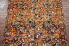 Antique Persian Tribal Bukhara Turkoman Rug with Abrash, circa 1900