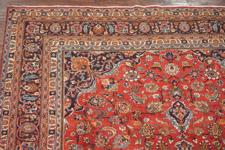 Red Persian Mashad Rug, circa 1940 For Sale at 1stdibs