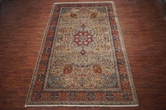 Antique Signed Persian Tabriz with Animal Motif, circa 1940