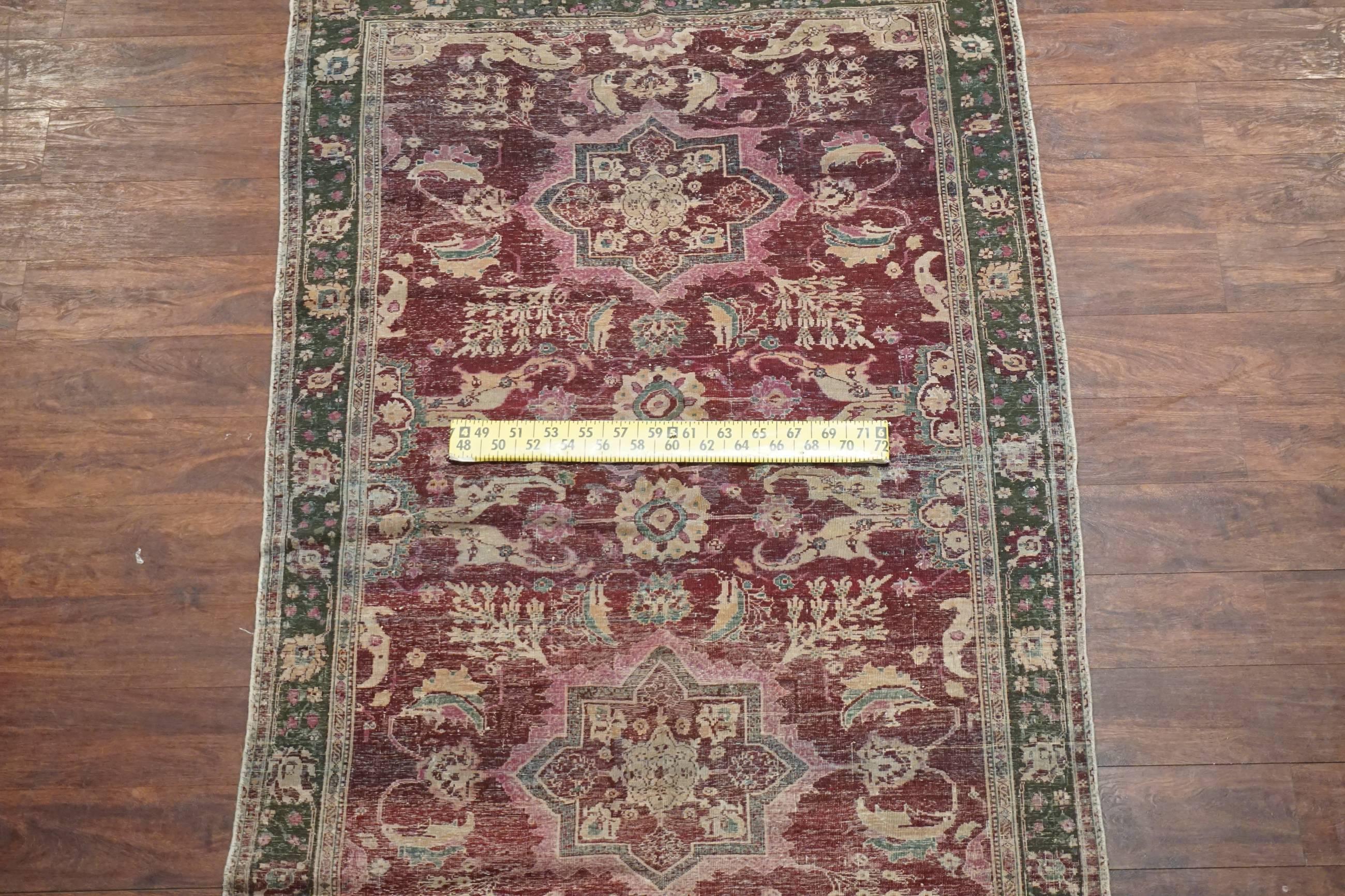 Wool Antique Indian Agra Rug, circa 1900 For Sale