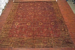 Burgundy Antique Indian Wool Rug, circa 1900
