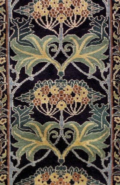 Black William Morris Inspired Runner