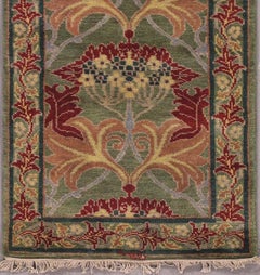 Green William Morris Inspired Runner, circa 1990