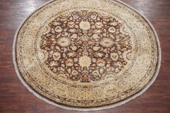 Round Pak Peshawar Chobi Area Rug