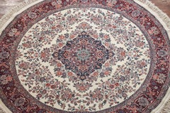 Fine Round Persian Tabriz Area Rug