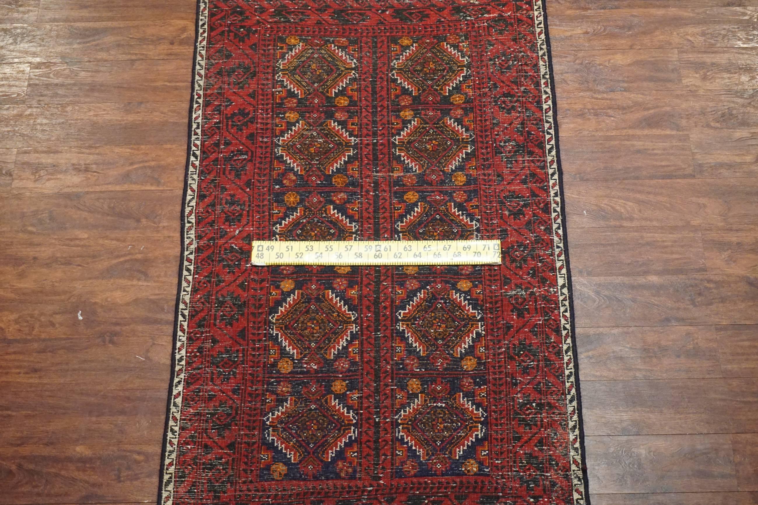 20th Century Vintage Persian Baluchi Area Rug, circa 1940 For Sale