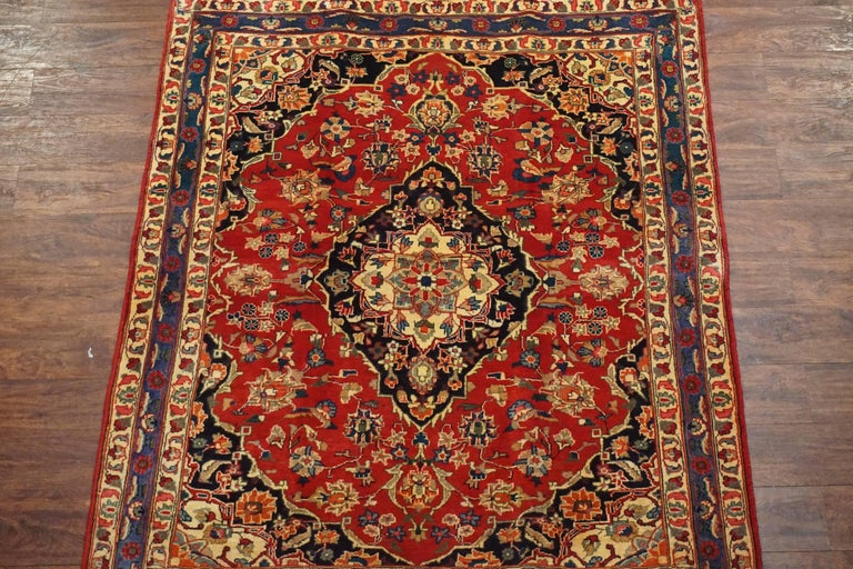Vintage Persian Kashan Area Rug circa 1940 For Sale at 1stdibs