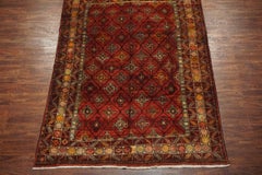 Antique Signed Kurdish Rug with Abrash, circa 1900