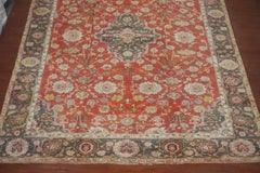 Red 1910s Antique Cotton Agra Rug