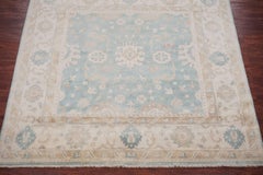 Green Square Oushak Area Rug