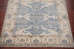 Blue Square Oushak Area Rug