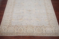Square Oushak Rug with Beige Border