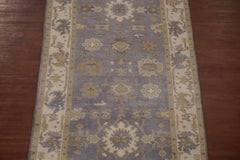 Blue-Gray Oushak Gallery Runner