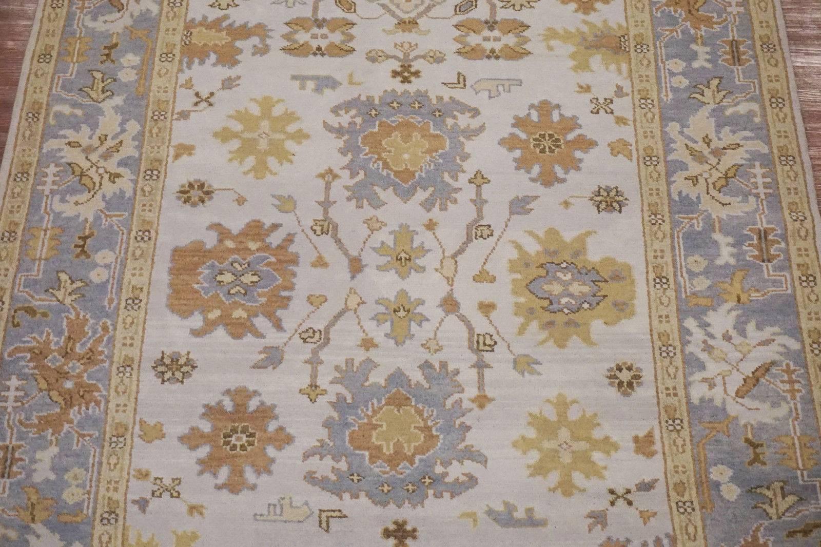Indian Cream Wide Oushak Gallery Runner For Sale