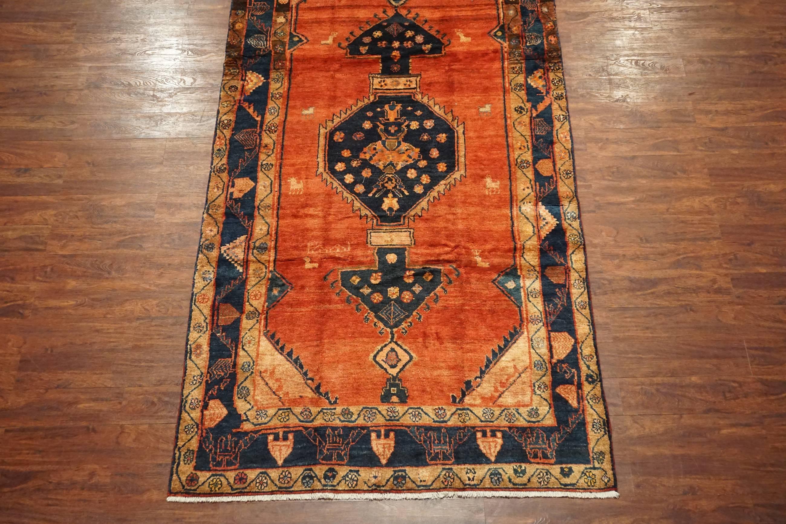 Signed Serapi Heriz Gallery Runner with Abrash and Goat Design

circa 1940

Measures: 5' 1