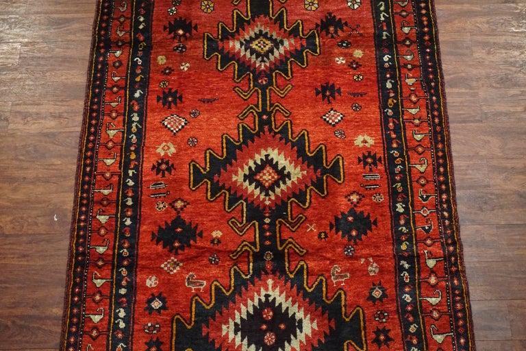 1940s Tribal Lori Area Rug With Abrash And Duck Designs For At Tribal Lori Area Rug With Abrash Duck Horse And Sheep Design Circa 1940