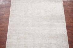 Solid Contemporary Bamboo Silk Area Rug