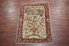 Rare Pure Silk Persian Farahan, Inscribed